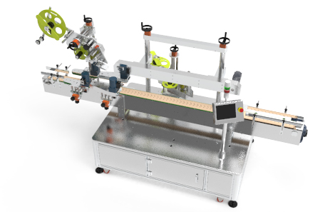 瓶子平面双侧面不干胶贴标机
